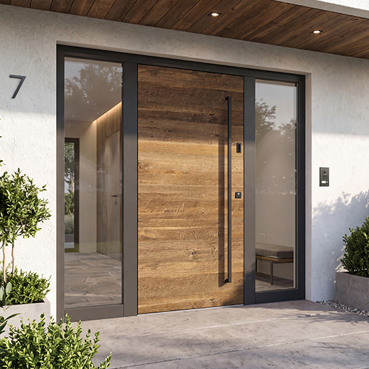 Altholz Haustür Modell H401 aus Alteiche 4E